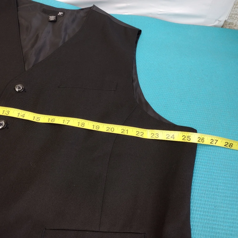 Men's JF J. Ferrar Tuxedo Suit Vest Black - Size XXL